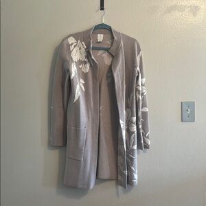 Floral Open Cardigan